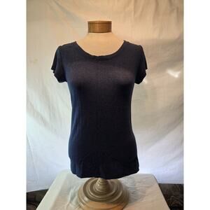 Soft Tee Cynthia Rowley Blue Short Sleeve Large
